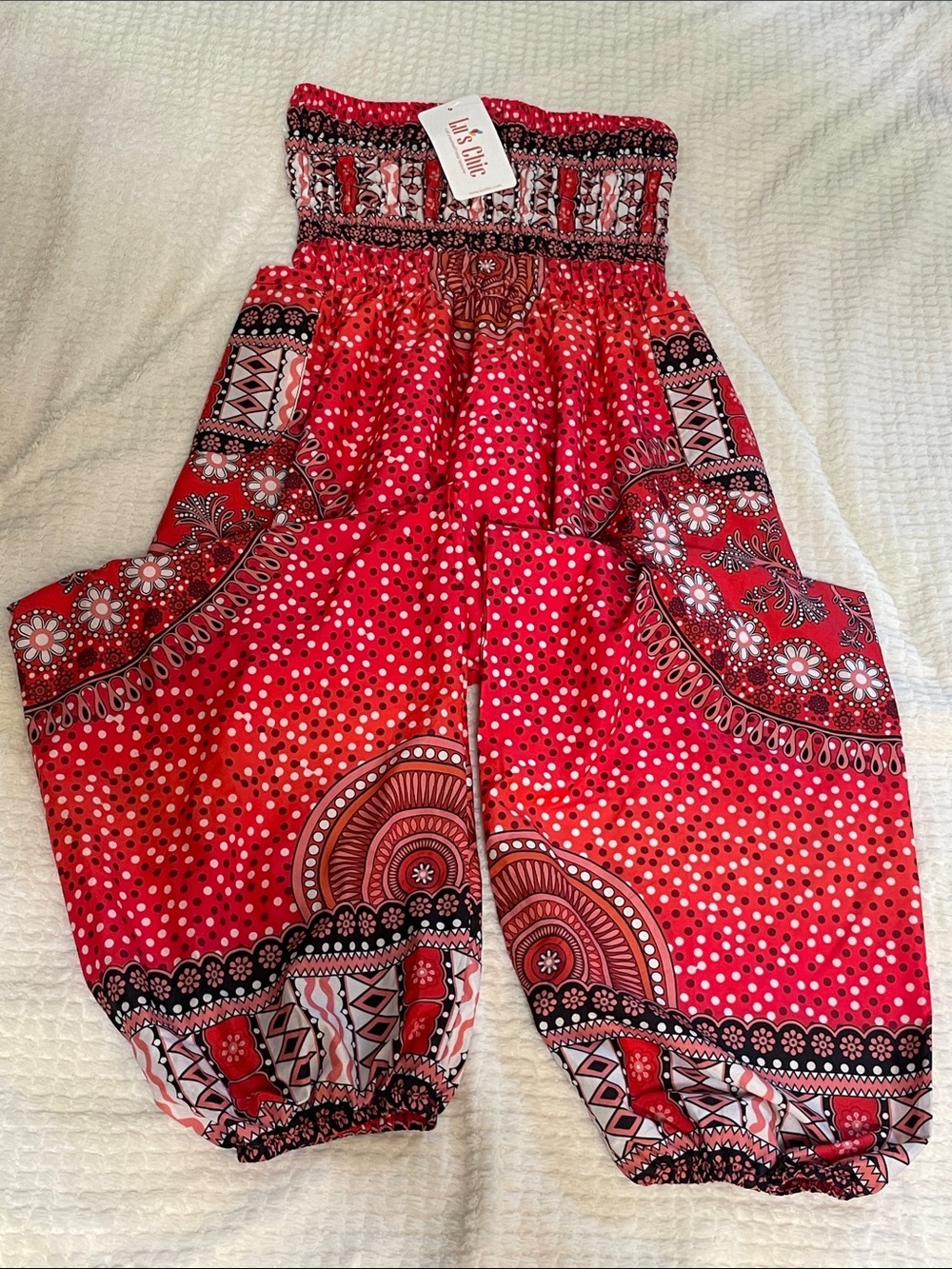 ⭐️4 for $20 Strapless Printed Jumpsuit